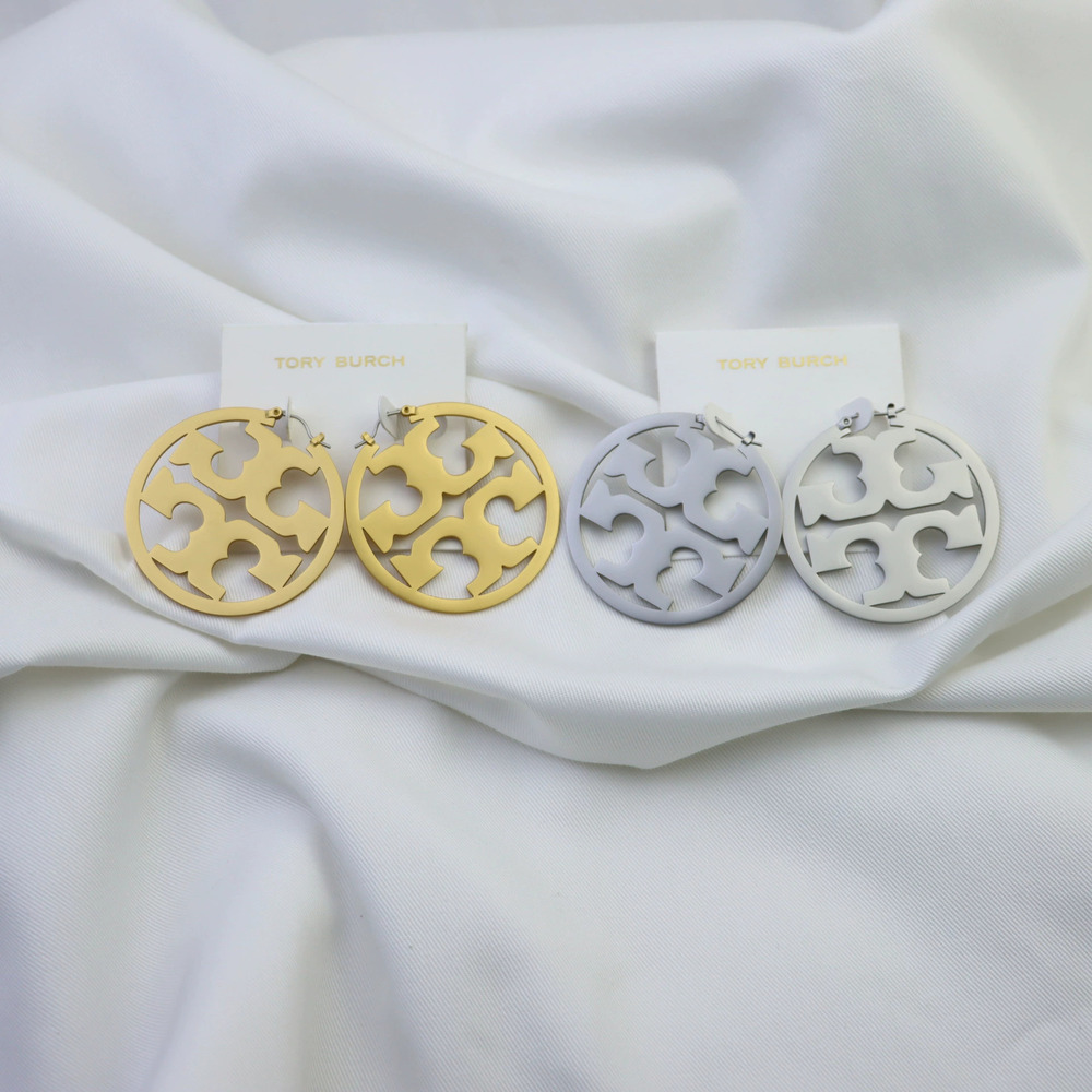 Tory Burch Earrings Matte Gold Vintage Disc Gold Plated Brass